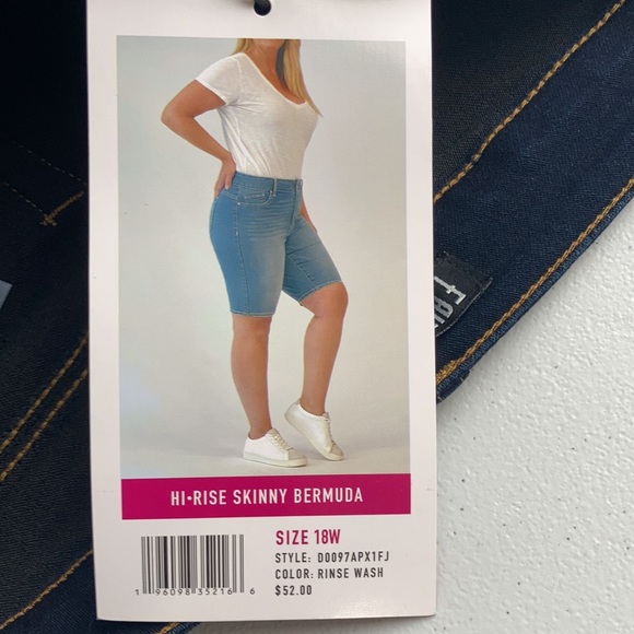 Faith Jeans high rise skinny Bermuda jean short 18W - Picture 5 of 17